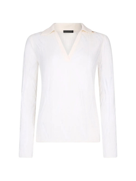  Liu Jo Wool V-neck Sweater - White 