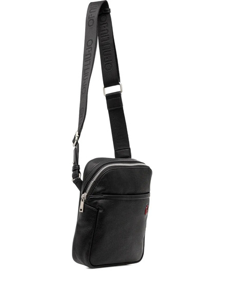  Liu Jo Zip Logo Messenger Bag - Black 