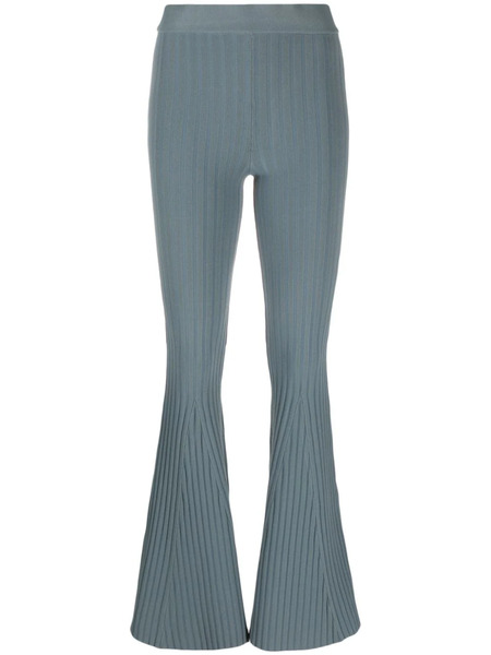  Live The Process Jaya Ribbed Flared Trousers - Blue 