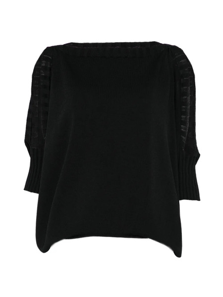  Liviana Conti Anouk Cut-out Sleeve Top - Black 