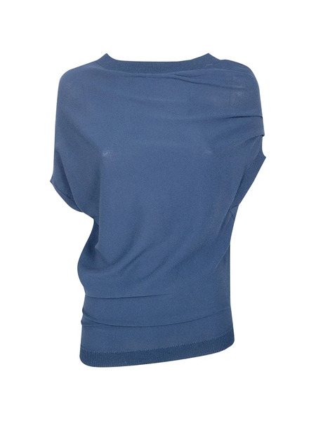  Liviana Conti Draped Sweater - Blue 