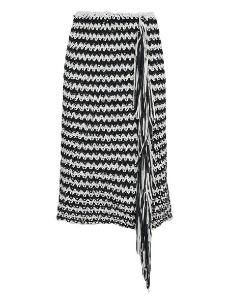  Liviana Conti Fringed Skirt - Black 