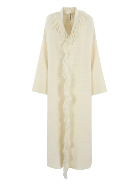  Liviana Conti Long-slevees Fringed Coat - Neutrals 