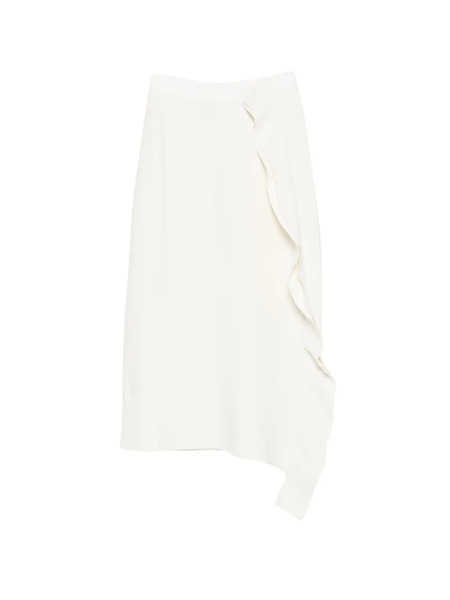  Liviana Conti Ruffled Midi Skirt - Neutrals 