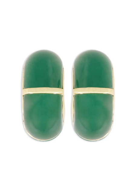  Lizzie Fortunato Zellige Jade Hoops Earrings - Green 