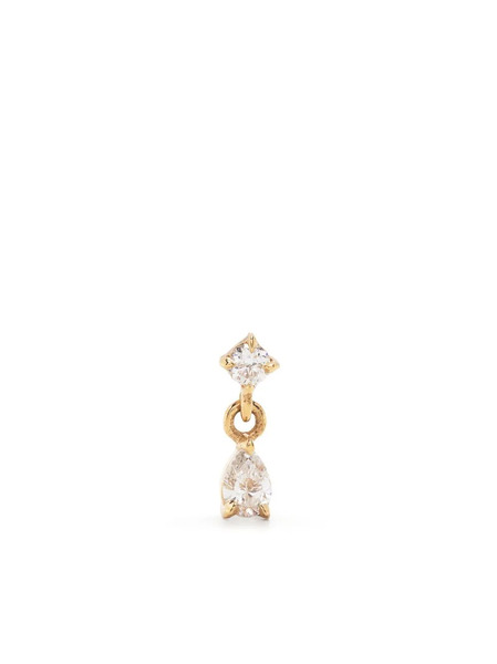  Lizzie Mandler Fine Jewelry 18kt Yellow Gold Mix Matched Diamond Stud Earring 