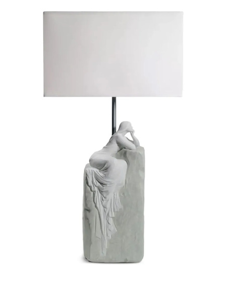  Lladró Contemplative Woman Ii Table Lamp (60 X 20cm) - Grey 