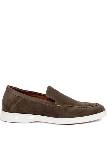  Lloyd Hunter Suede Slip-on Loafers - Brown 