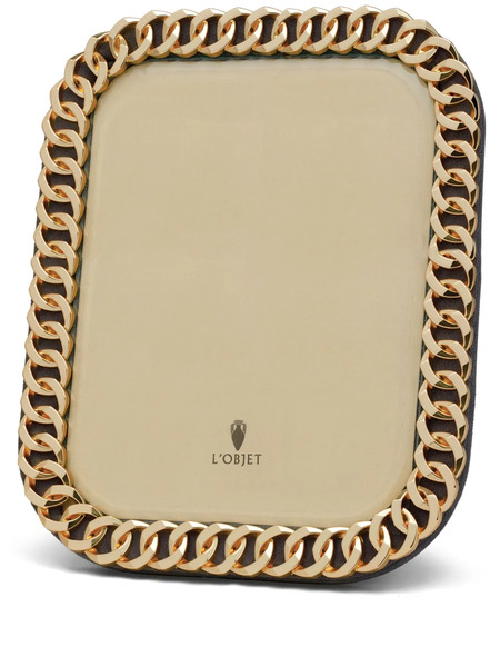  L'objet Cuban Link Photo Frame (20cm X 25cm) - Gold 