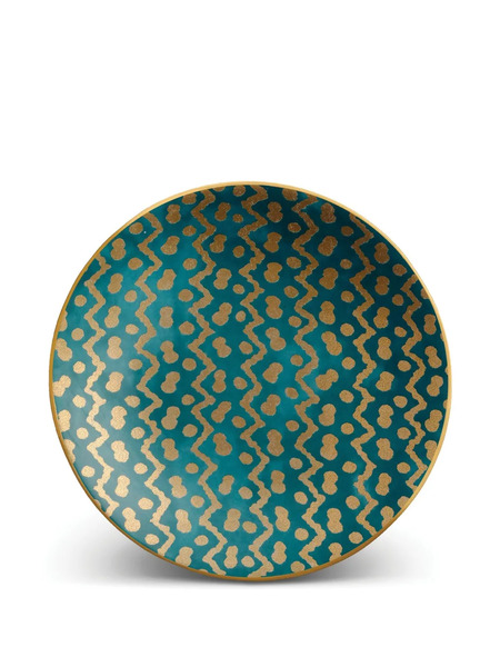  L'objet Fortuny Patterned Plate - Green 