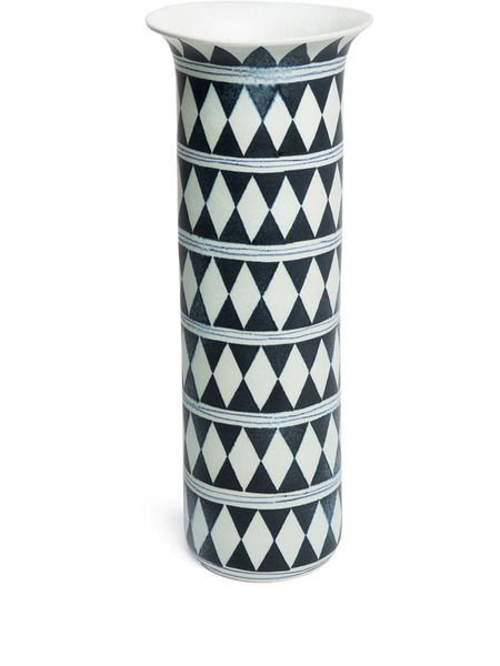  L'objet Geometric-pattern Porcelain Vase (45cm) - Black 