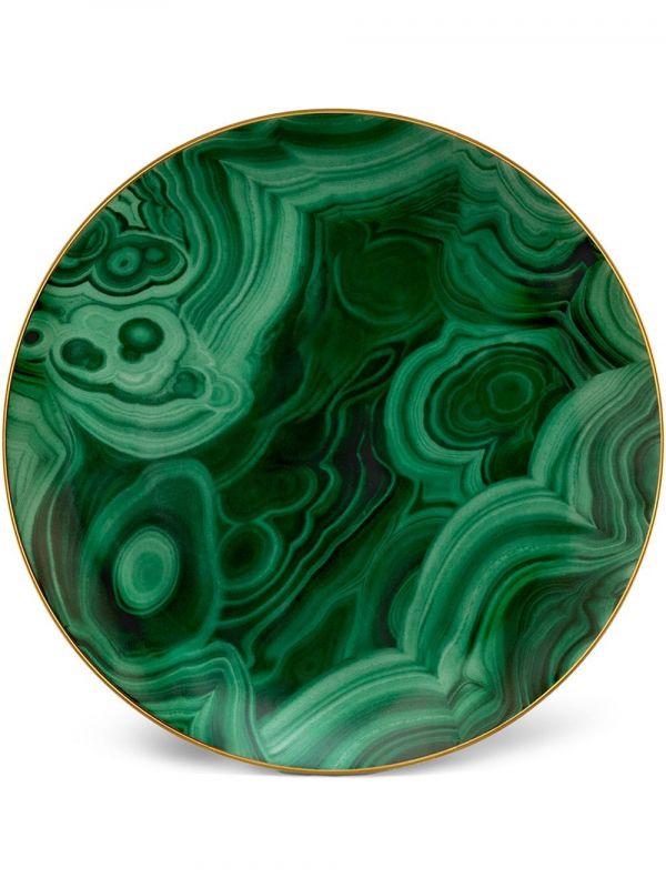  L'objet Malachite Charger Plate (31cm) - Green 
