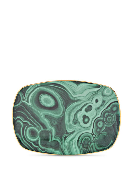  L'objet Malachite Tray (18cm) - Green 