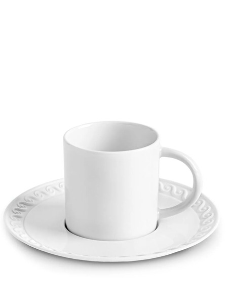  L'objet Neptune Espresso Cup And Saucer - White 