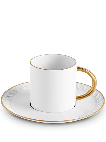 L'objet Neptune Espresso Cup And Saucer - White 