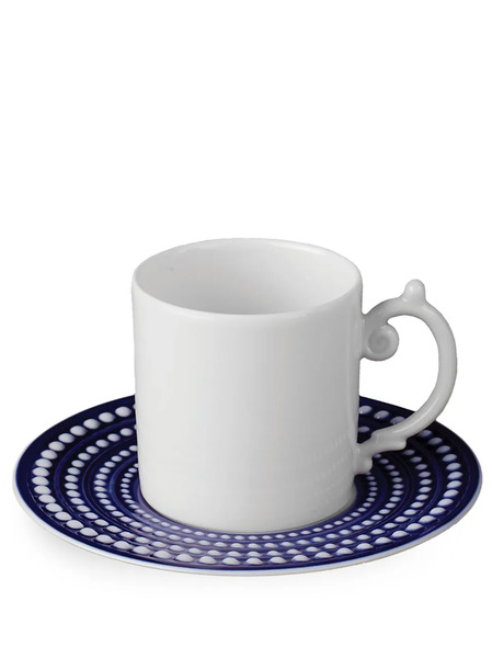  L'objet Perlée Espresso Cup And Saucer - Blue 
