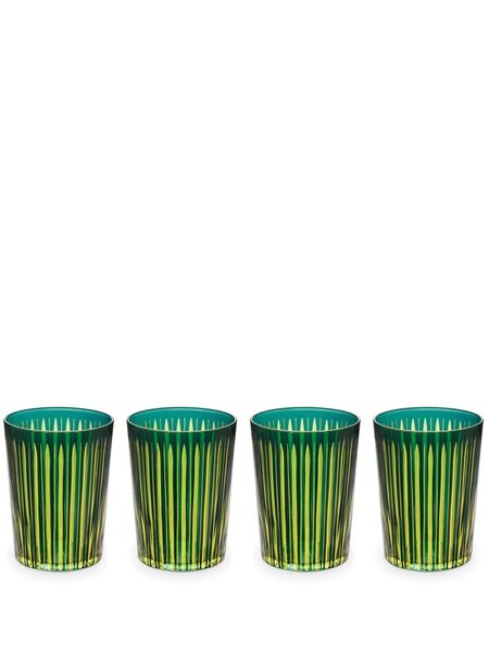  L'objet Prism Highball Glasses (set Of Four) - Green 