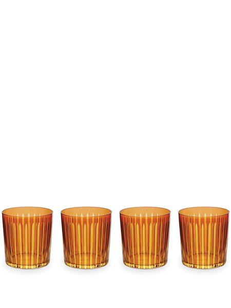  L'objet Prism Old Fashioned Glasses (set Of Four) - Orange 