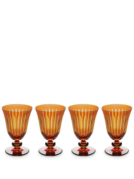  L'objet Prism Wine Glasses (set Of Four) - Orange 