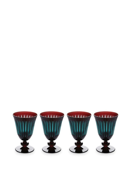  L'objet Prism Wine Glasses (set Of Four) - Red 
