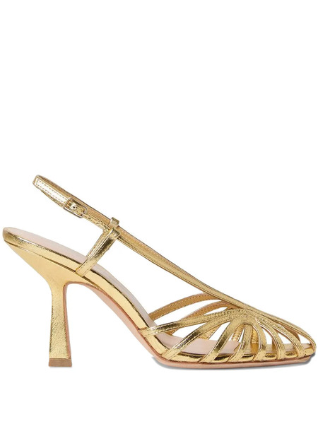  Loeffler Randall 89mm Alexandra Strappy Sandals - Gold 