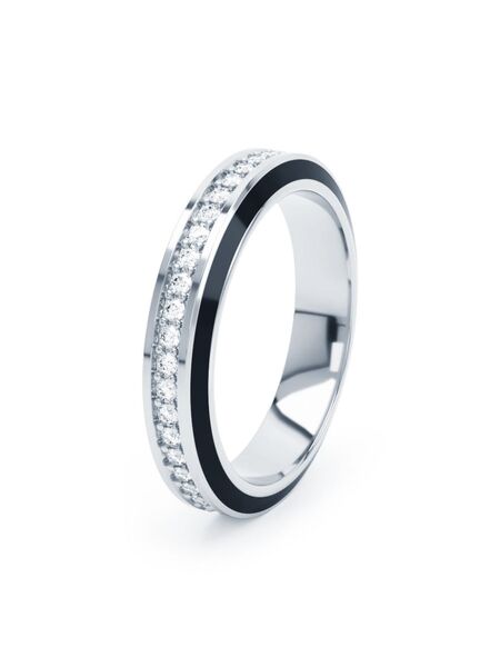  Loev 18k Recycled White Gold Eternity Diamond Ring - Silver 