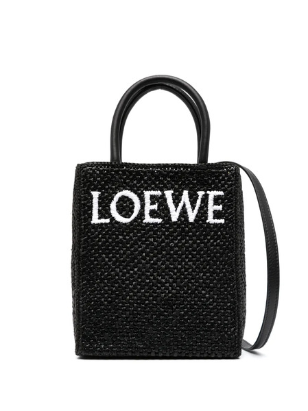  Loewe A5 Raffia Tote Bag - Black 
