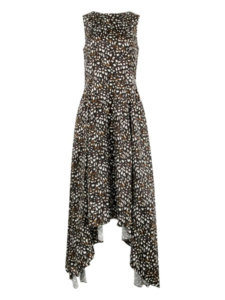  Loewe Abstract-print Dress - Brown 