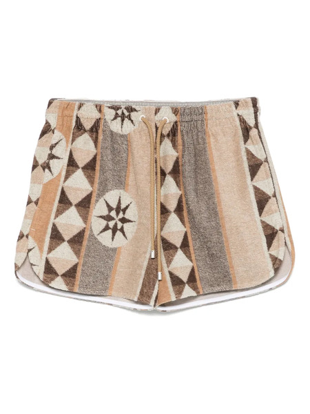  Loewe Abstract-print Shorts - Neutrals 