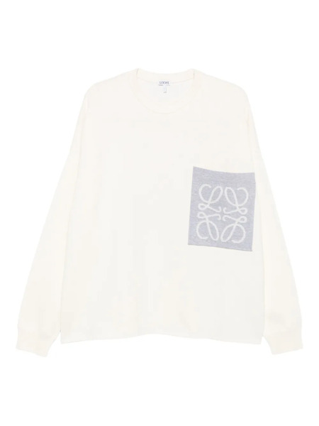  Loewe Anagram-patch Sweatshirt - Neutrals 