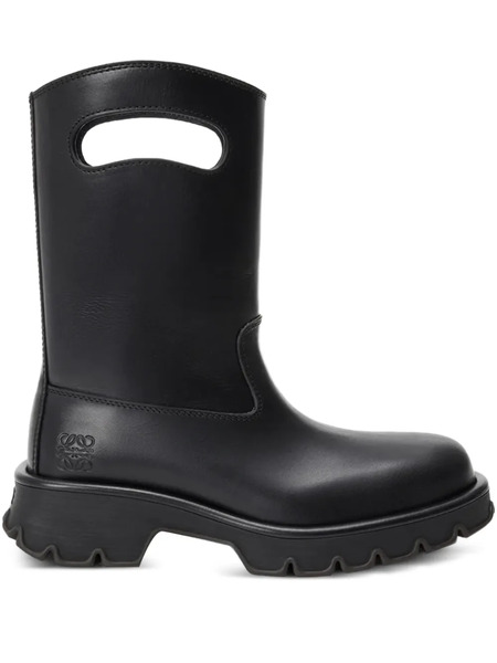  Loewe Bobby Cut-out Lug-sole Boots - Black 
