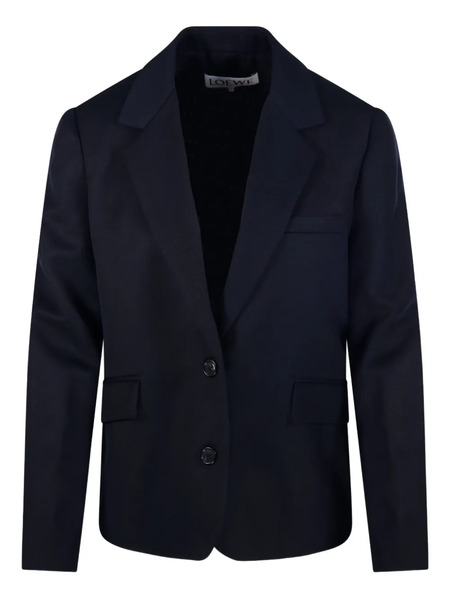  Loewe Buckle-detail Tailored Jacket - Blue 