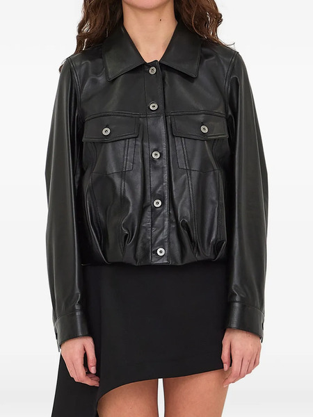  Loewe Button-up Cropped Jacket - Black 