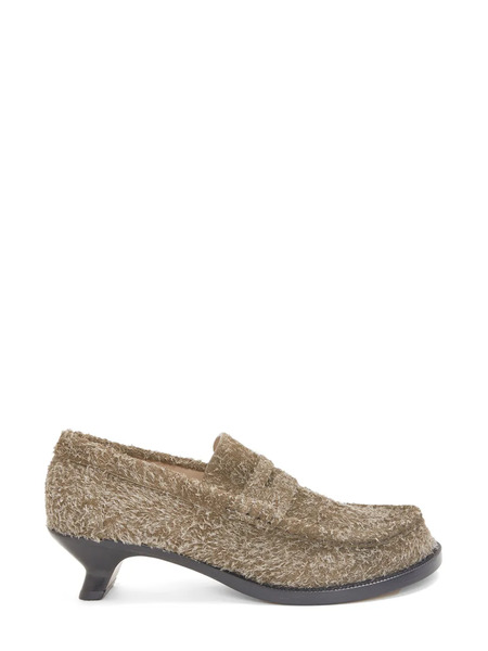  Loewe Campo Brushed-suede Loafers - Brown 