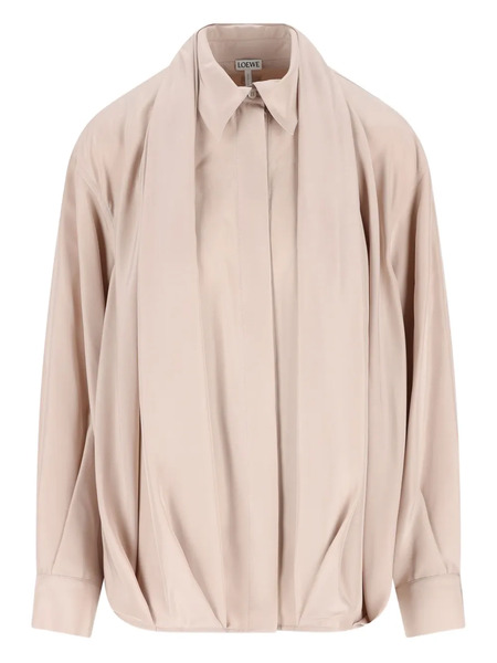 Loewe Draped-collar Shirt - Pink 