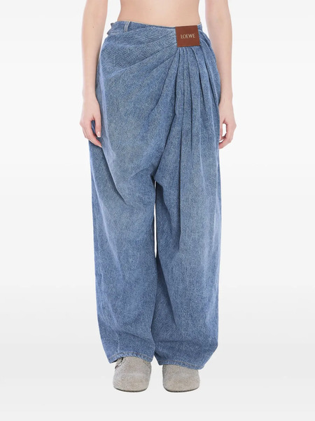  Loewe Draped-detailed Jeans - Blue 