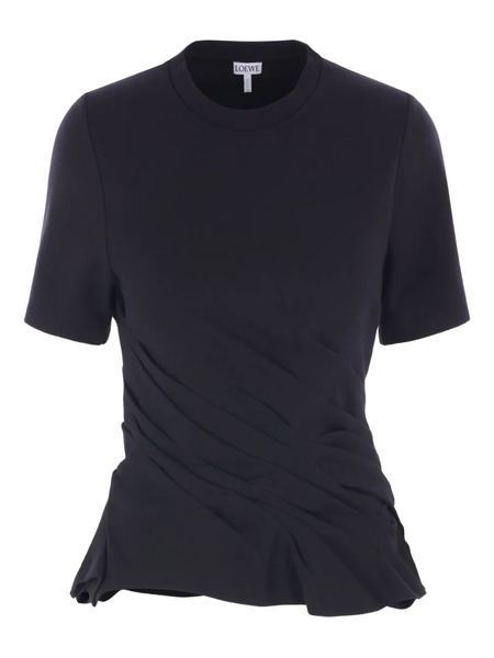  Loewe Draped Short-sleeve T-shirt - Black 