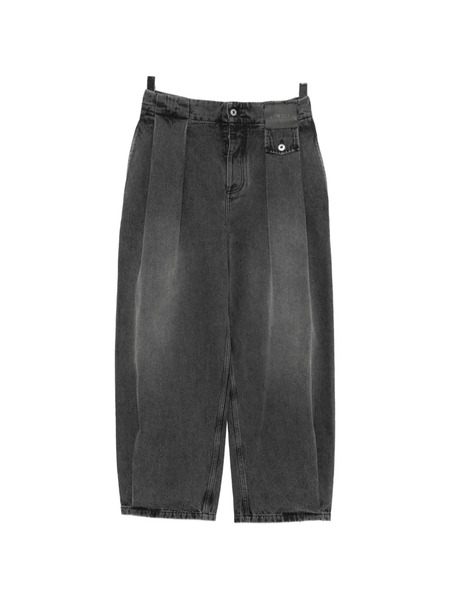 Loewe Embossed Leather-patch Jeans - Black 