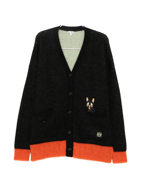  Loewe Embroidered Cardigan - Black 