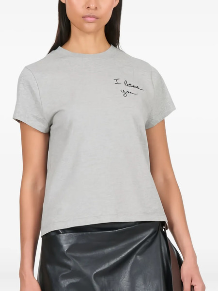  Loewe Embroidered Short-sleeved T-shirt - Grey 