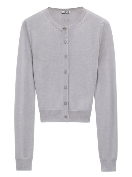  Loewe Fine-knit Cardigan - Grey 