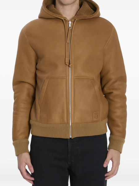  Loewe Hooded Reversible Leather Jacket - Neutrals 