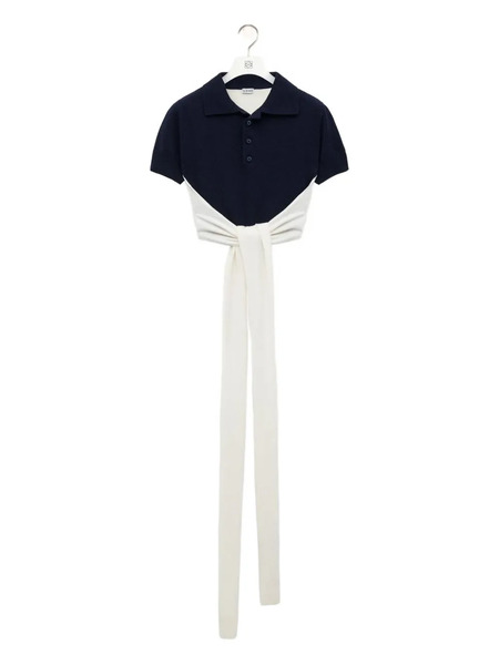  Loewe Knot-detail Polo Top - Blue 