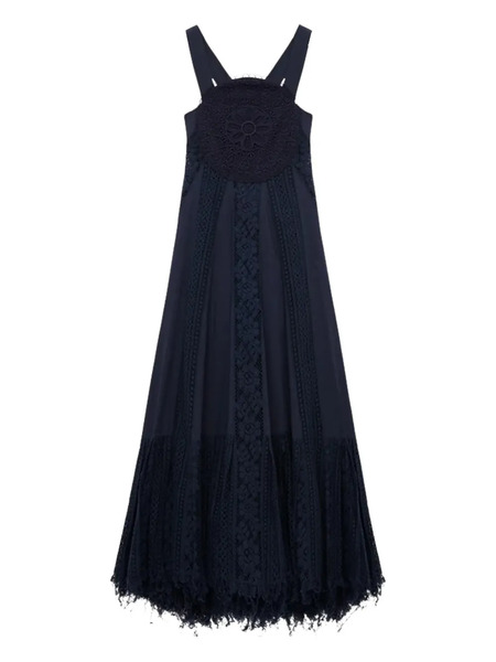  Loewe Lace-appliqué Midi Dress - Blue 