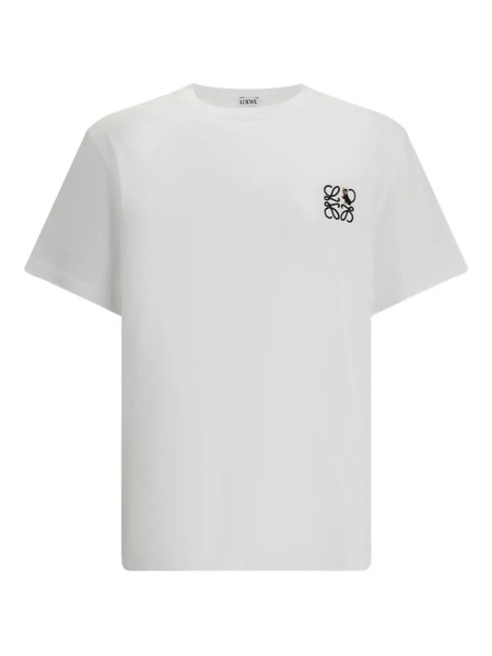  Loewe Logo-embroidered Relaxed-fit T-shirt - White 