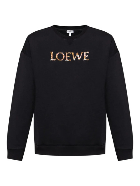  Loewe Logo-embroidered Sweatshirt - Black 