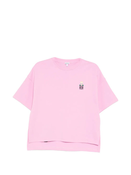  Loewe Logo-embroidered T-shirt - Pink 
