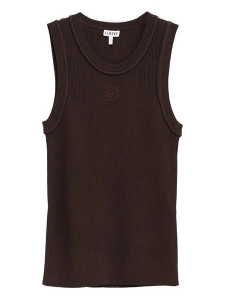  Loewe Logo-embroidered Tank Top - Brown 