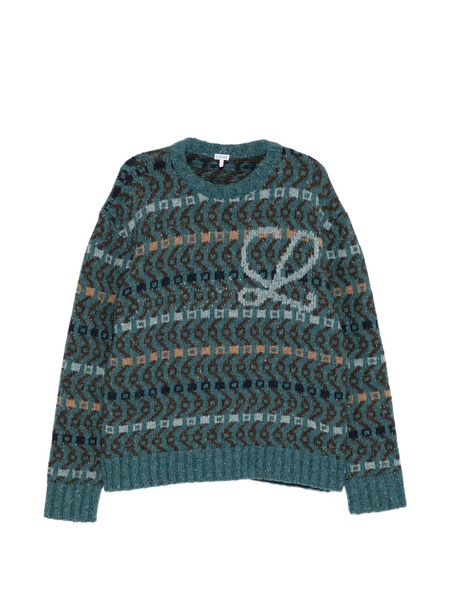  Loewe Logo Patterned Jumper - Blue 