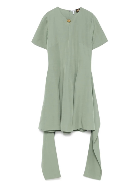  Loewe Logo-plaque Mini Dress - Green 